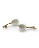 Laura Medine Rococo South Sea Pearl, Sapphire and Diamond Earrings in Gold